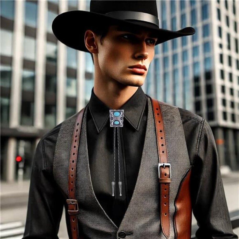 Western Bolo Tie for Men 07 - Picture 3 of 7